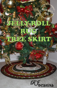 Jelly-Roll Rug Tree Skirt (PDF pattern)