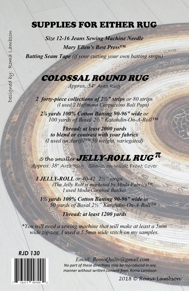 Rug Patterns.pdf Colossal Round Rug (PDF pattern) – RJ Designs / RomaQuilts